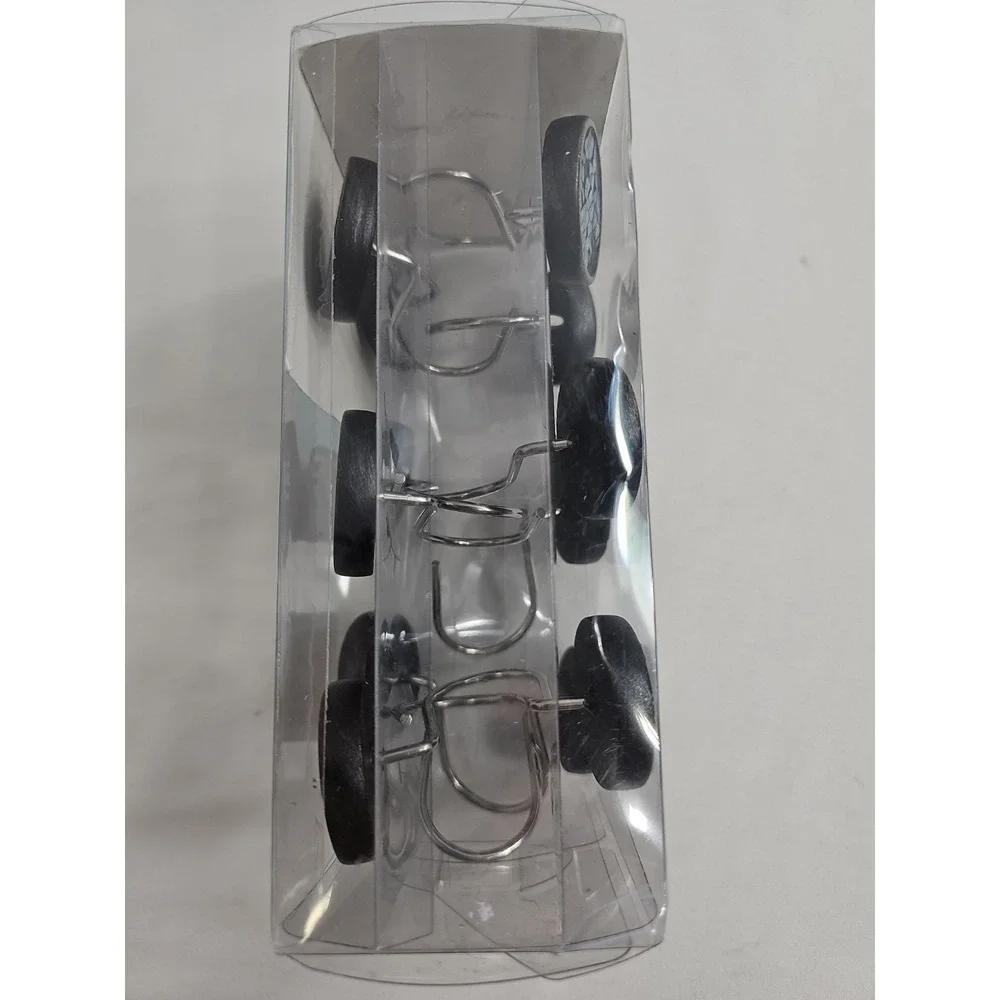 NEW - Silver/Black and W/Turquoise Colored Broken Glass Appearance Shower Hooks